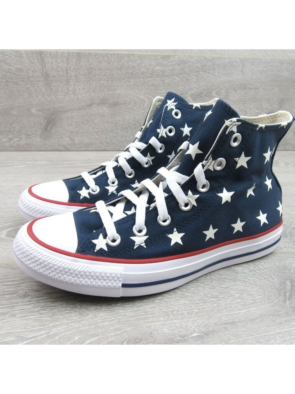 Converse Chuck Taylor All Star HI Archive Stars Womens Size 7.5 Navy NEW - Picture 4 of 14